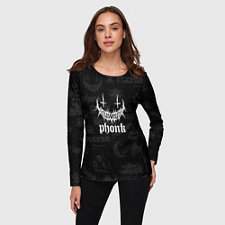 Лонгслив женский Phonk - rap, цвет: 3D-принт — фото 2