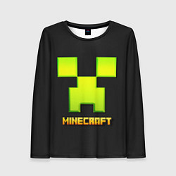 Лонгслив женский Minecraft: neon logo, цвет: 3D-принт