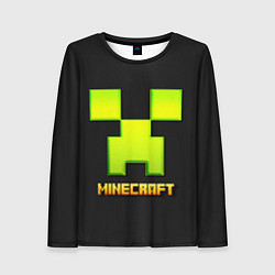 Женский лонгслив Minecraft: neon logo
