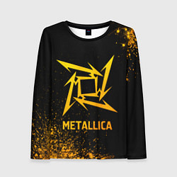 Женский лонгслив Metallica - gold gradient