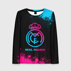 Женский лонгслив Real Madrid - neon gradient