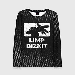 Женский лонгслив Limp Bizkit с потертостями на темном фоне