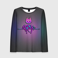 Женский лонгслив Stray logo neon