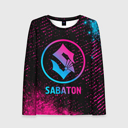 Женский лонгслив Sabaton - neon gradient