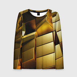 Лонгслив женский Золото, цвет: 3D-принт