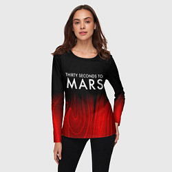 Лонгслив женский Thirty Seconds to Mars red plasma, цвет: 3D-принт — фото 2