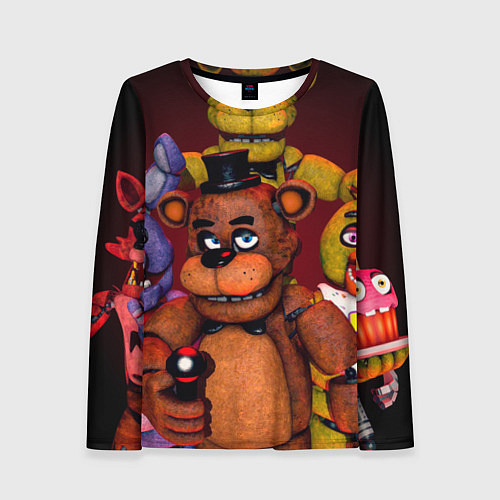 Женский лонгслив Пять ночей Фредди / 3D-принт – фото 1