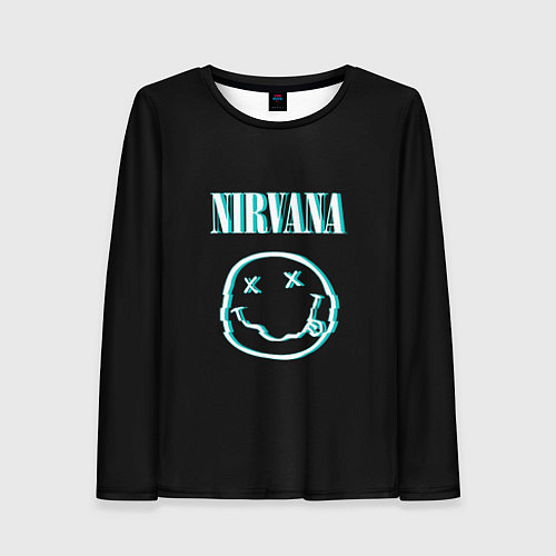 Женский лонгслив Nirvana неон / 3D-принт – фото 1