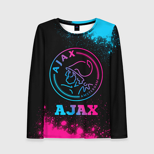 Женский лонгслив Ajax - neon gradient / 3D-принт – фото 1