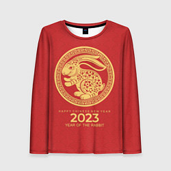 Женский лонгслив Happy chinese New Year - 2023 year of the rabbit