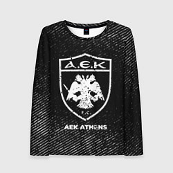 Женский лонгслив AEK Athens с потертостями на темном фоне