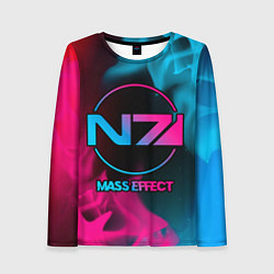 Женский лонгслив Mass Effect - neon gradient