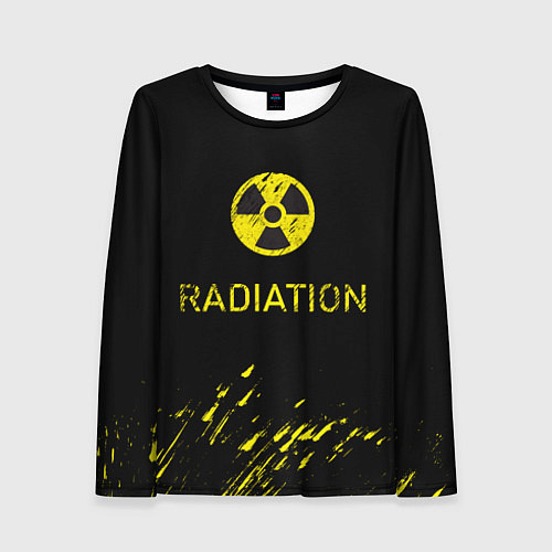 Женский лонгслив Radiation - радиационная опасность / 3D-принт – фото 1