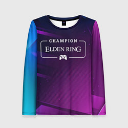 Лонгслив женский Elden Ring gaming champion: рамка с лого и джойсти, цвет: 3D-принт