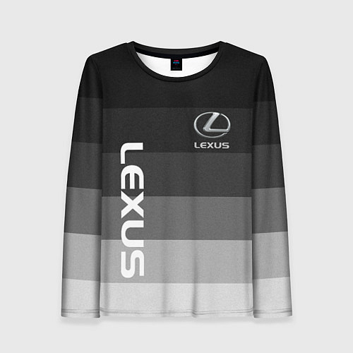 Женский лонгслив Lexus серый градиент / 3D-принт – фото 1