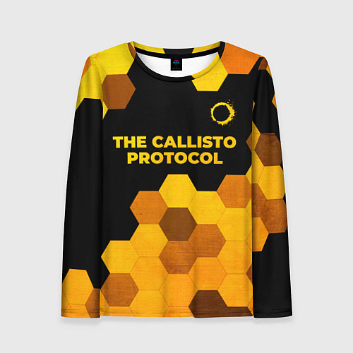 Женский лонгслив The Callisto Protocol - gold gradient: символ свер / 3D-принт – фото 1