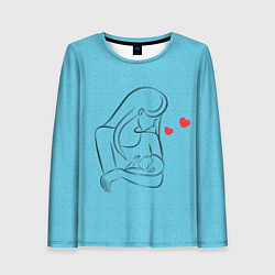 Лонгслив женский День матери : мать и дитя, цвет: 3D-принт