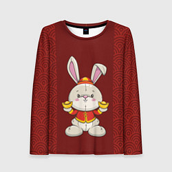 Лонгслив женский Китайский кролик, цвет: 3D-принт