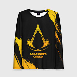 Женский лонгслив Assassins Creed - gold gradient