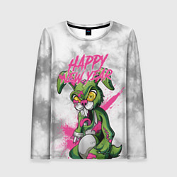 Женский лонгслив Zombie rabbit Happy new year