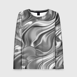 Лонгслив женский Плавленное серебро, цвет: 3D-принт