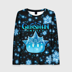 Женский лонгслив Крио слайм в снежинках