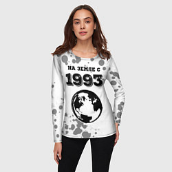 Лонгслив женский На Земле с 1993: краска на светлом, цвет: 3D-принт — фото 2