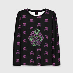 Лонгслив женский Ядовитое растение с черепочками, цвет: 3D-принт