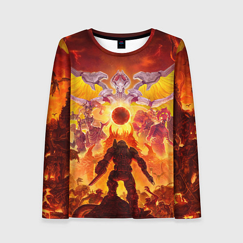 Женский лонгслив Doom в аду / 3D-принт – фото 1