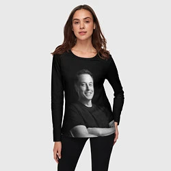 Лонгслив женский Илон Маск, портрет, цвет: 3D-принт — фото 2