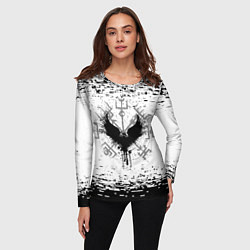 Лонгслив женский Eagle and vegvsir, цвет: 3D-принт — фото 2