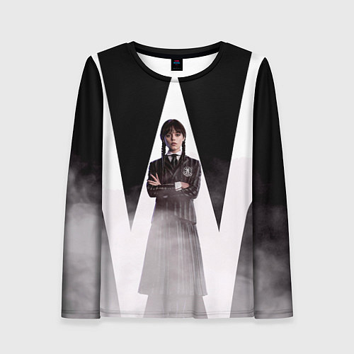 Женский лонгслив W wednesday addams / 3D-принт – фото 1