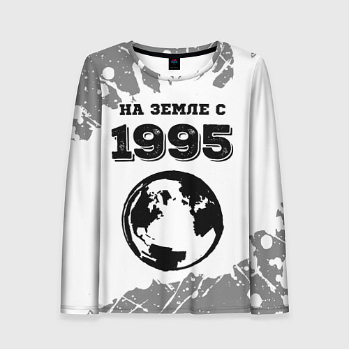 Женский лонгслив На Земле с 1995: краска на светлом / 3D-принт – фото 1