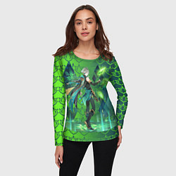 Лонгслив женский Аль-Хайтам Геншин Импакт, цвет: 3D-принт — фото 2