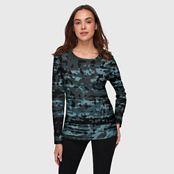Лонгслив женский Камуфляж клякса, цвет: 3D-принт — фото 2