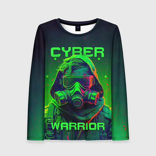 Женский лонгслив Кибер воин в стиле киберпанк / 3D-принт – фото 1