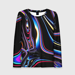 Женский лонгслив Черный глянец