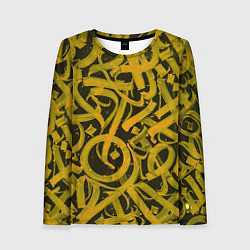 Лонгслив женский Gold Calligraphic, цвет: 3D-принт