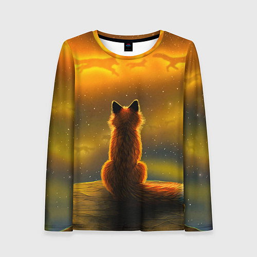 Женский лонгслив Лиса духи предков / 3D-принт – фото 1