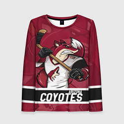 Лонгслив женский Arizona Coyotes маскот, цвет: 3D-принт