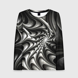 Лонгслив женский Abstract fractal grey, цвет: 3D-принт