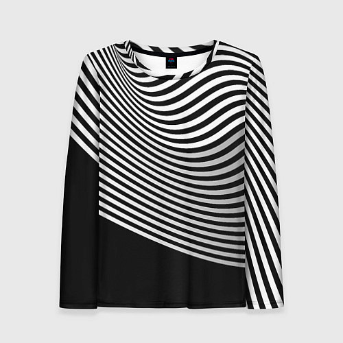 Женский лонгслив Trendy raster pattern / 3D-принт – фото 1