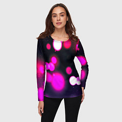 Лонгслив женский Розовые блики света, цвет: 3D-принт — фото 2