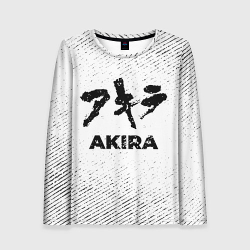 Женский лонгслив Akira с потертостями на светлом фоне / 3D-принт – фото 1
