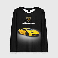 Женский лонгслив Спорткар Lamborghini Aventador
