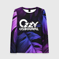 Женский лонгслив Ozzy Osbourne neon monstera