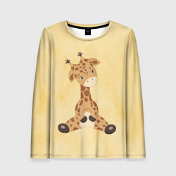 Лонгслив женский Малыш жираф, цвет: 3D-принт