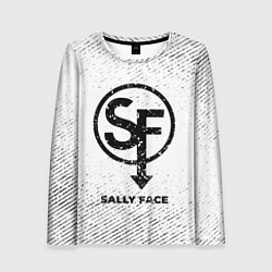 Женский лонгслив Sally Face с потертостями на светлом фоне