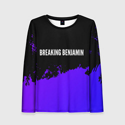 Женский лонгслив Breaking Benjamin purple grunge