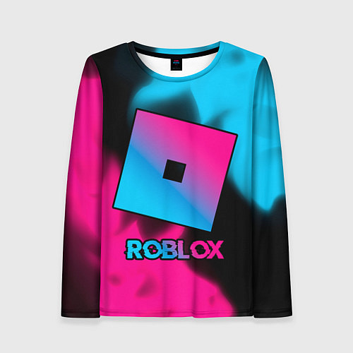 Женский лонгслив Roblox - neon gradient / 3D-принт – фото 1